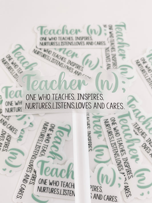 Teacher Definition Sticker