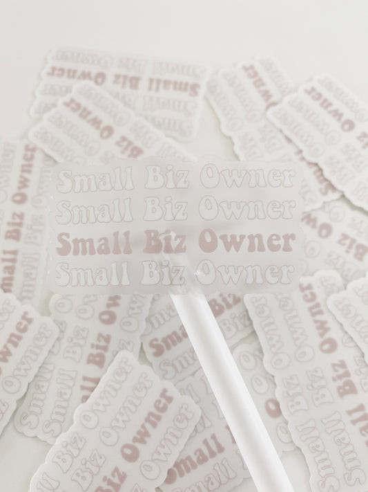 Small Biz Owner Sticker