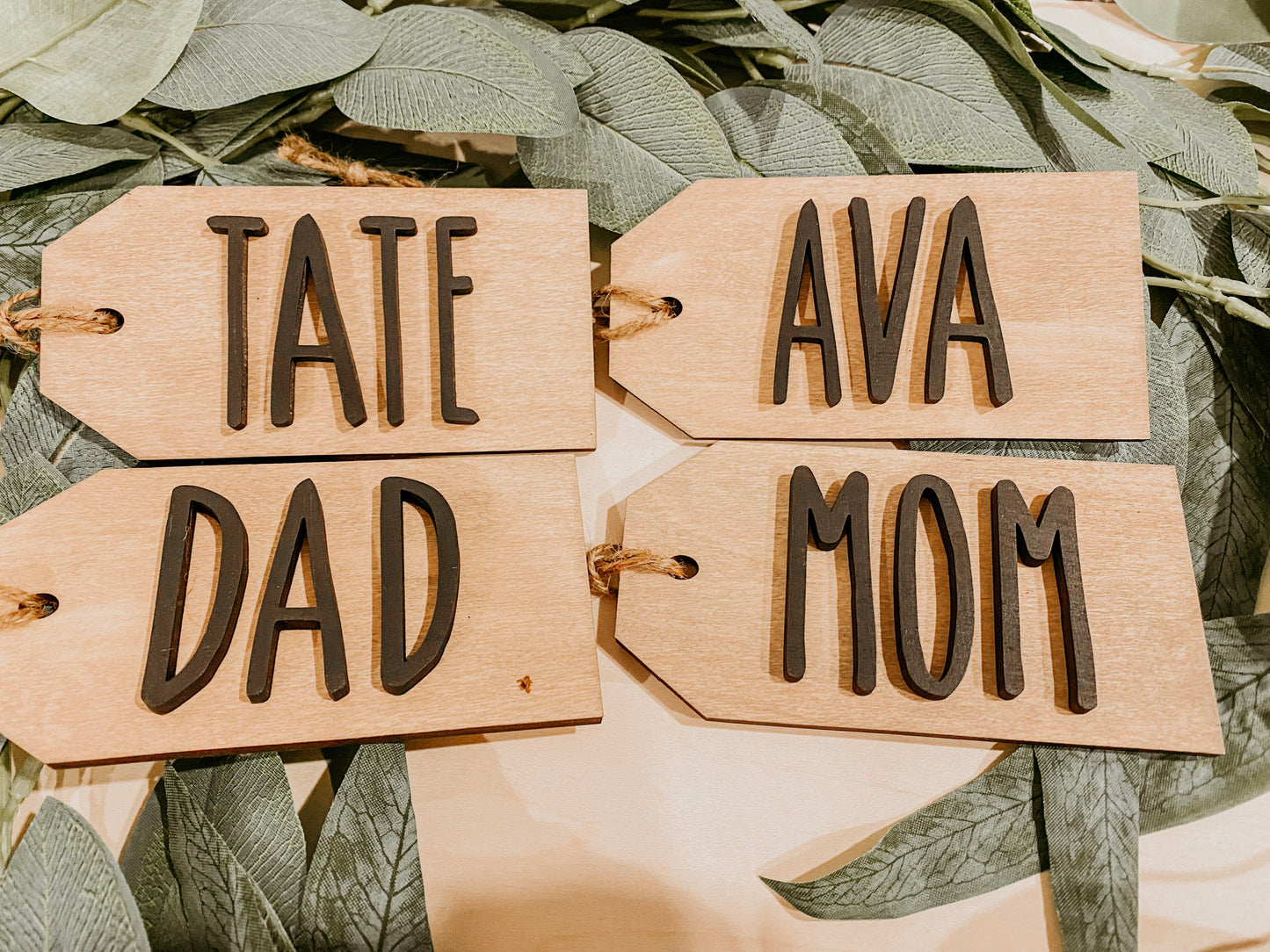 Rae Dunn Inspired Stocking Tags